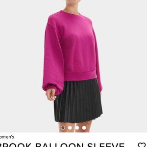 Ugg Brook Ballon Sleeve Crewneck Sweatshirt  Berry  XL